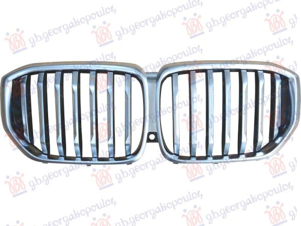 GRILLE PAINTED BLACK (W/NICKEL MOULDING & FRAME) (W/CAMERA HOLE)