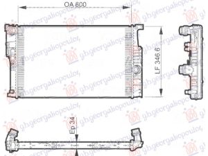 RADIATOR 3.0 (330d) DIESEL AUTOMATIC (600x330x26) 3 TUBES (DENSO)