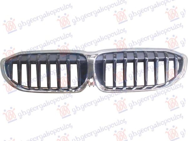 GRILLE GLOSS BLACK (W/CHROME FRAME) (W/CAMERA HOLE) (M-SPORT & M340)