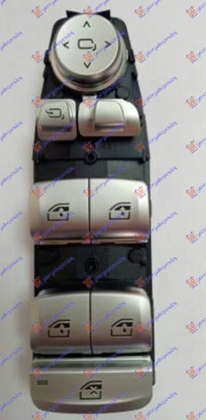 PREKIDAC U PREDNJIM VRATIMA HROM (4 TASTERA) (ELEKTRO-SKLOPIV RETROVIZOR) (11 PIN) LEVO