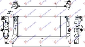 HLADNJAK MOTORA 2.0 (225i) BENZIN (AUTO) (680x280x26) (NISSENS)