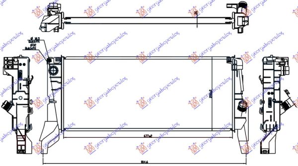 HLADNJAK MOTORA 2.0 (225i) BENZIN (AUTO) (680x280x26) (NISSENS)