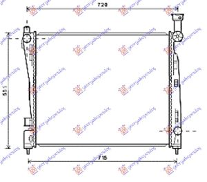 HLADNJAK MOTORA 3.6 i 24V VVT (AUTO) (63.7x51.5x16) (KOYO)