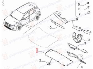 HOOD INSULATOR (O)