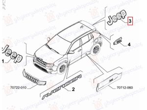 ZNAK NA GEPEK VRATIMA (JEEP) (O)