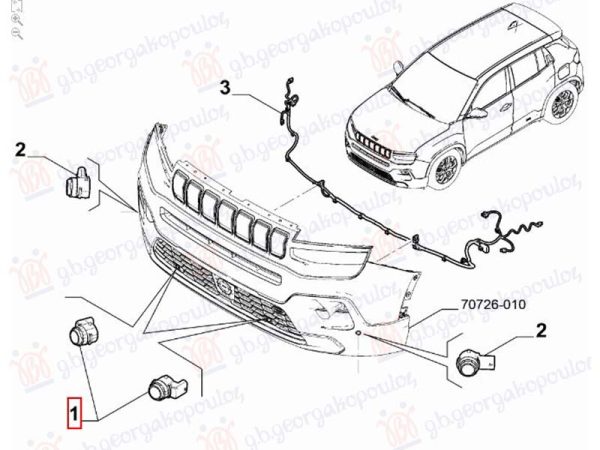 PARKING DISTANCE CONTROL SENSOR (O)