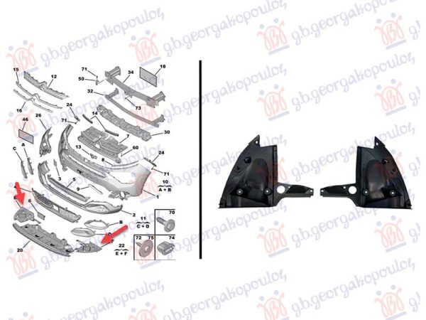 ZASTITA MOTORA ISPOD BRANIKA PLASTICNA (SET L+D)