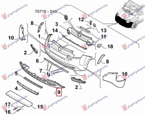 POKLOPAC PREDNJEG BRANIKA DONJI (CROSS) (O)