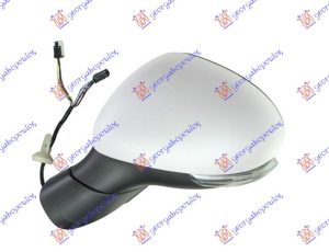 DOOR MIRROR ELECTRICAL HEATED FOLDABLE W/CHROME COVER (W/SIDE LAMP) (CONVEX GLASS)