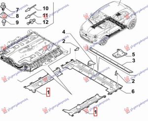 UNDERBODY COVER FRONT PLASTIC (O)
