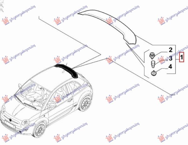 TAIL GATE UPPER SPOILER (O)