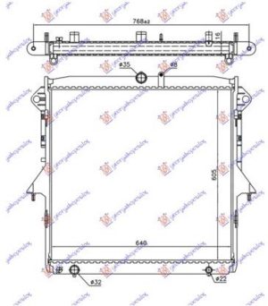 HLADNJAK MOTORA 2.2-/3.2 TDCi (MAN/AUTO) (605x640x16) (KOYO)