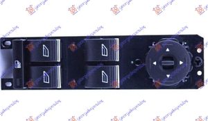 PREKIDAC U PREDNJIM VRATIMA CRNI/SREBRNI (4 TASTERA) (3 PIN) LEVO