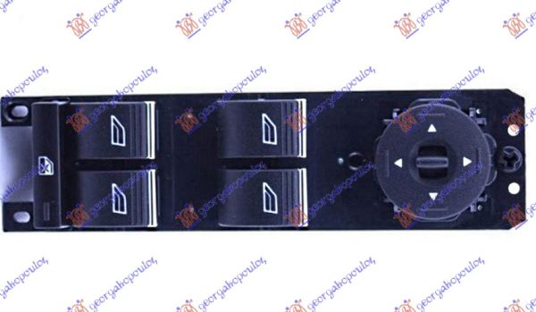 PREKIDAC U PREDNJIM VRATIMA CRNI/SREBRNI (4 TASTERA) (3 PIN) LEVO