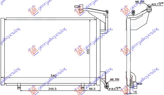 HLADNJAK KLIME 1.5 TDCi (570x357x16)