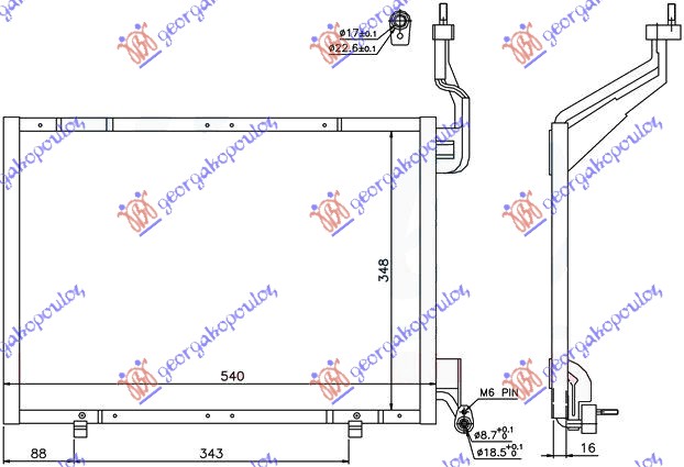 HLADNJAK KLIME 1.6 TDCi (540x348x16) -14