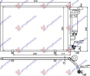 CONDENSER 1.25-1.4-1.6 EFi PETROL - 1.5 TDCi  DIESEL (520x320x16) (KOYO)