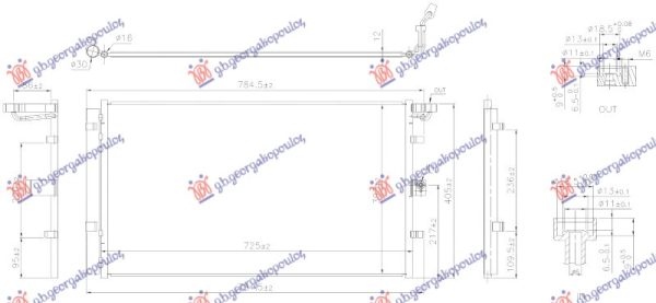 HLADNJAK KLIME 1.5 DIZEL 18- (725x393x12) (NISSENS)