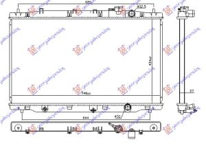 HLADNJAK MOTORA 1.6 i-DTEC DIZEL (MAN/AUTO) (424x748x27) (NISSENS)