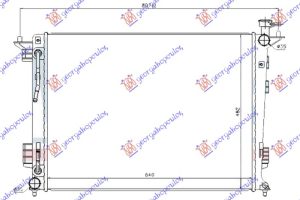 RADIATOR 2.0-2.4 PETROL AUTOMATIC (640x480x16) (KOREAN) (NISSENS)