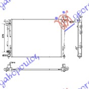 RADIATOR 1.6-2.0 PETROL AUTOMATIC (630x470x16) (CZECH) (VALEO)