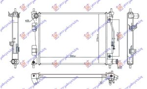 RADIATOR 1.4i PETROL AUTOMATIC (500x375x26) (KOYO)
