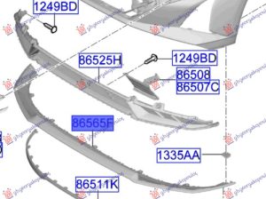 FRONT BUMPER MOULDING LOWER (O)