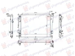 RADIATOR 2.0-2.4 AUTOMATIC PETROL (635x480x16) (NISSENS)