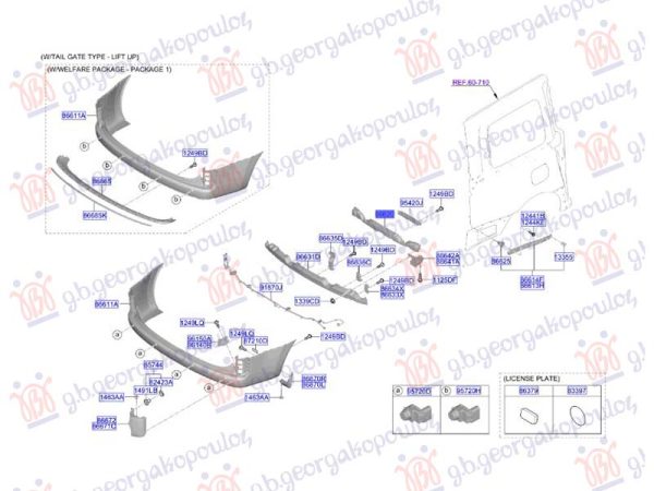 REAR BUMPER ABSORBER (O)