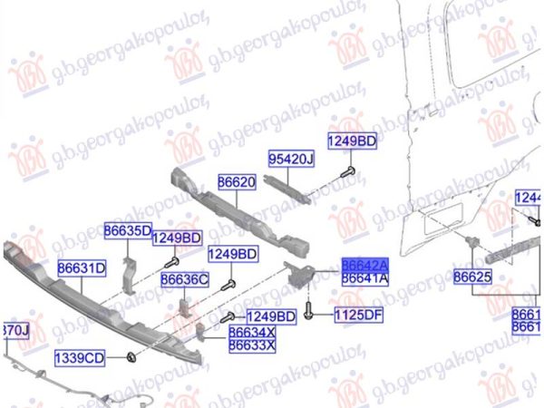 REAR BUMPER BRACKET PLASTIC (O)