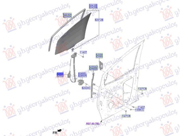 FRONT WINDOW REGULATOR ELECTRICAL (O)