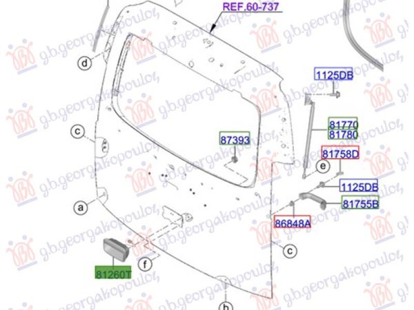 TAIL GATE HANDLE OUTER