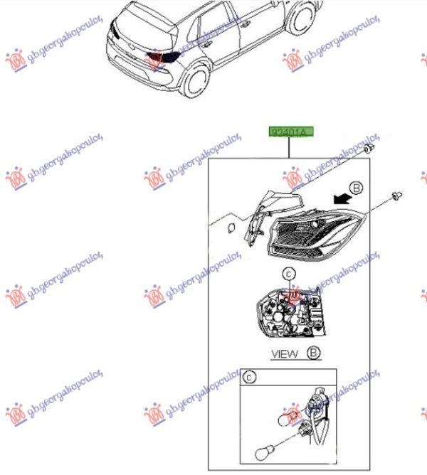 STOP LAMPA SPOLJASNJA (H/B) (O) LEVO