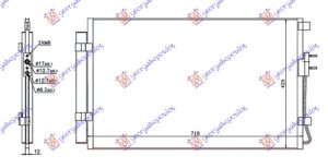 CONDENSER 2.4 16V-GDI - 3.3i PETROL (680x430x12) TYPE HALLA (KOYO)