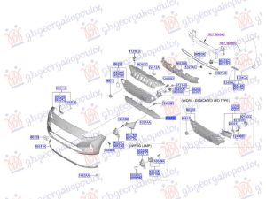 FRONT BUMPER GRILLE (O)