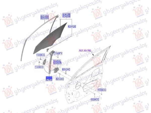 FRONT WINDOW REGULATOR ELECTRICAL (O)