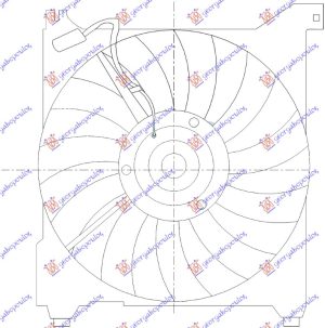 VENTILATOR KOMPLET (BENZIN/DIZEL) (390mm)