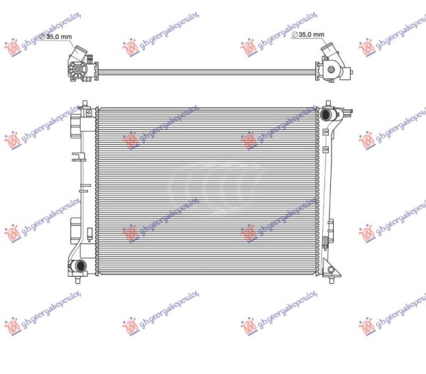HLADNJAK MOTORA 1.6 GDi 2.0i BENZIN (MAN) (640x460) (CESKA) (VALEO)