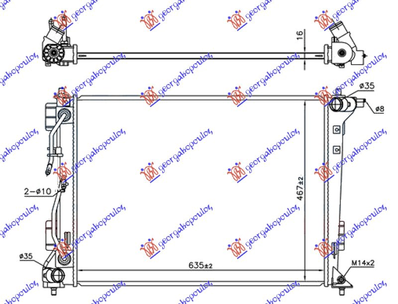 HLADNJAK MOTORA 1.6 GDi - 2.0i BENZIN (AUTO) (640x460) (CESKA)