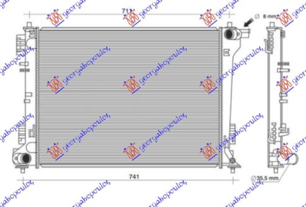 RADIATOR 2.0 CVVT PETROL MANUAL (640x485) (KOREAN) (KOYO)