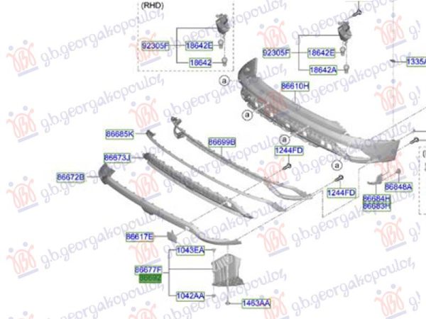 REAR BUMPER COVER (O)
