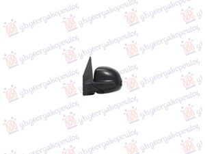 DOOR MIRROR ELECTRICAL HEATED PAINTED BLACK (W/SIDE LAMP) (6Pin) (ASPHERICAL GLASS)