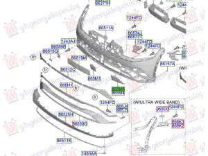 FRONT BUMPER GRILLE 2024- (O)