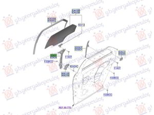REAR WINDOW REGULATOR ELECTRICAL (W/O MOTOR) (O)