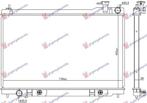 HLADNJAK MOTORA 3.5i 24V (AUTO) (45x72.7x25)