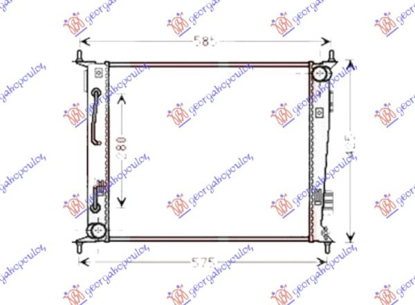 RADIATOR 1.6 PETROL AUTOMATIC (480x415x16) (KOYO)