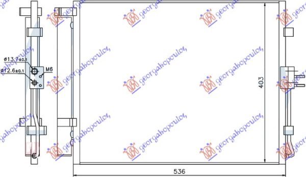CONDENSER 1.6 PETROL-1.6 CRDi DIESEL (495x400x16) (KOYO)