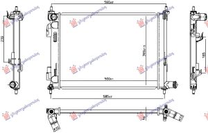 HLADNJAK MOTORA 1.2/1.4 BENZIN (480x375x16) (KOYO)