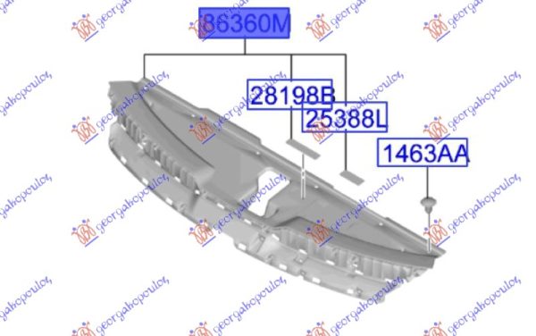 FRONT PANEL UPPER PLASTIC COVER (O)