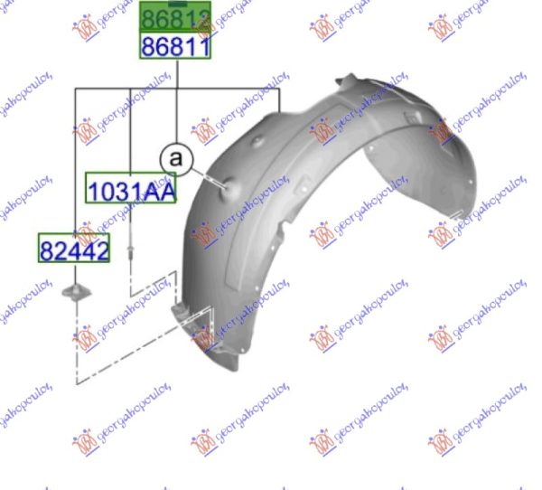 FRONT PLASTIC INNER FENDER